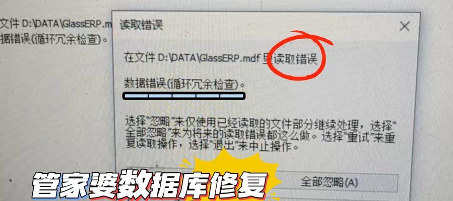 解决MDF文件导入数据库错误的方法（如何处理出现MDF文件导入数据库错误的情况）